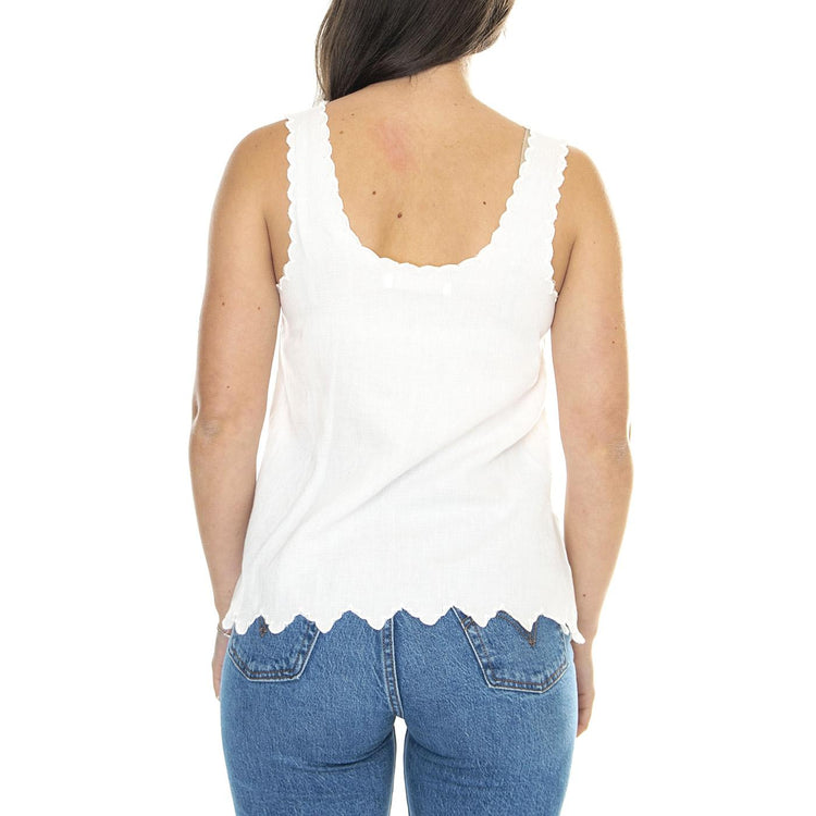 S/S Blouse Green - Top Donna Bianco 86207339  MD'M 