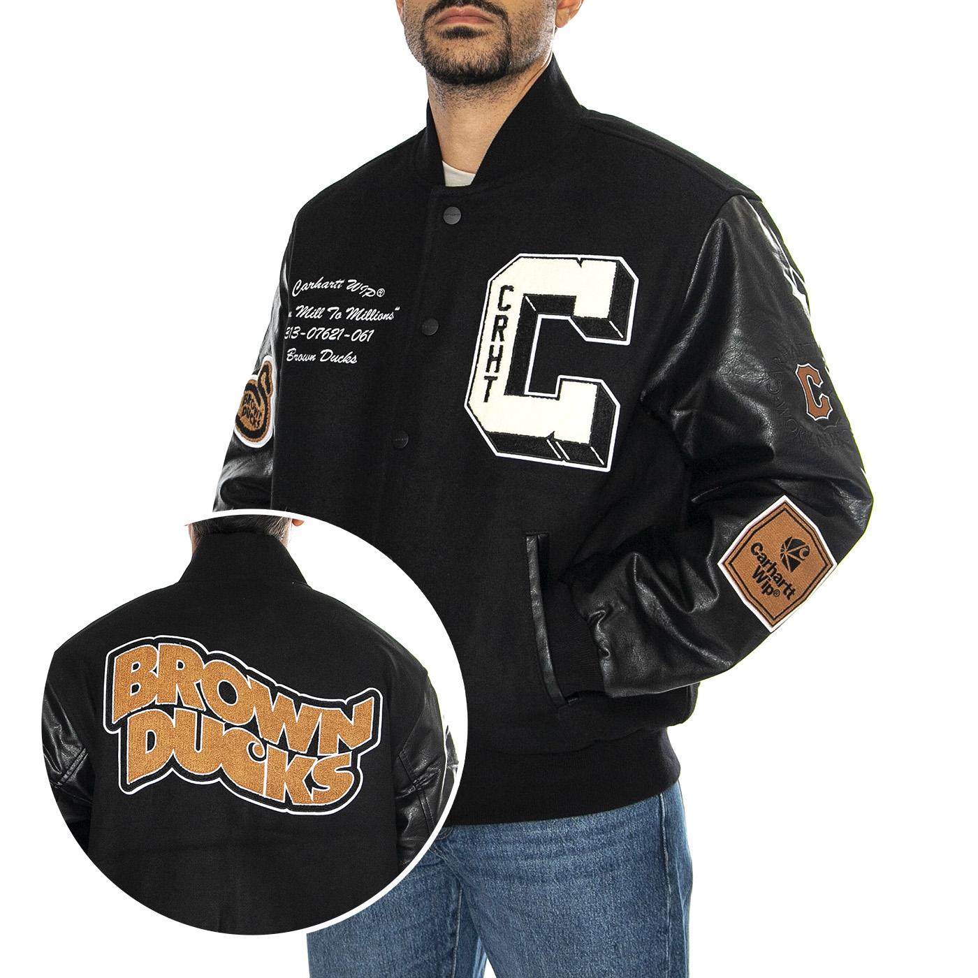 Brown Ducks Bomber Black / Black - Giacca Uomo Multicolore I033855.00EXX  CARHARTT WIP 