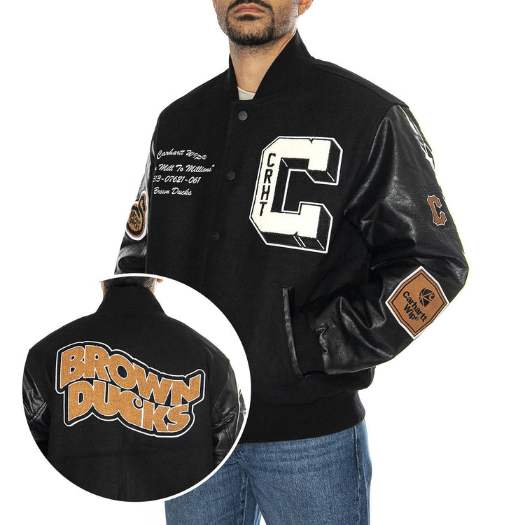 Brown Ducks Bomber Black / Black - Giacca Uomo Multicolore I033855.00EXX  CARHARTT WIP 