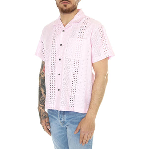 Sunday Woven S/S Pirouette - Camicia Maniche Corte Uomo Rosa 181210403-PIR  OBEY 