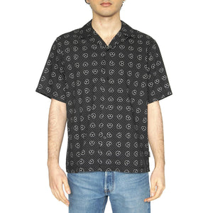 S/S Furoshiki Shirt Furoshiki Print, Black - Camicia Maniche Corte Uomo Nera I034549.2SQXX  CARHARTT WIP 