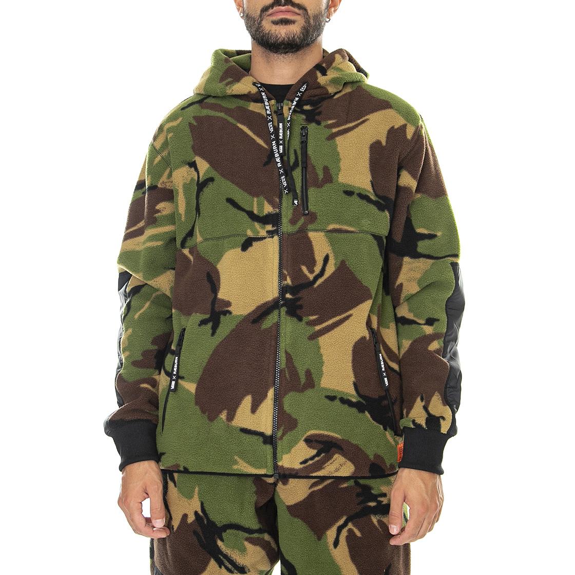 Raeburn Fleece Jacket Chri DBeige - Giacca Invernale con Cappuccio Uomo Camo VN0000B2CMA1  VANS 