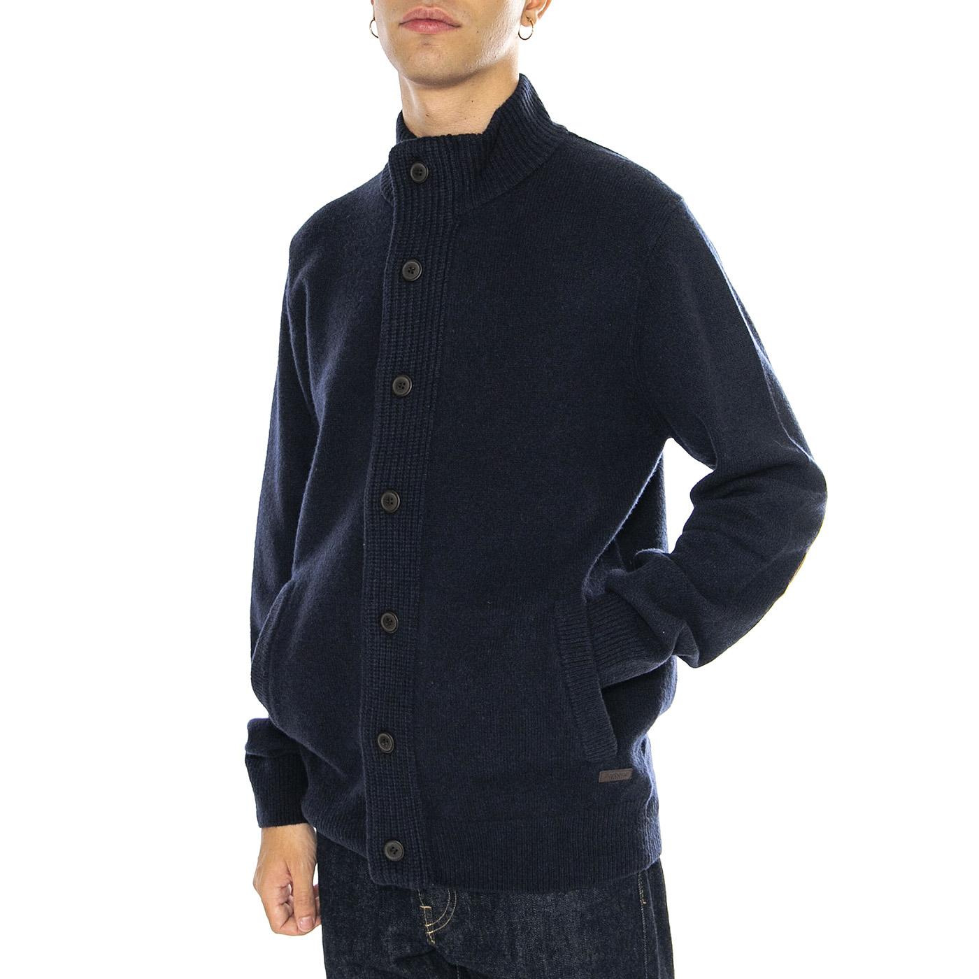 Essential Patch Zip Through Navy - Cardigan Uomo Blu MKN0731-NY91  BARBOUR 