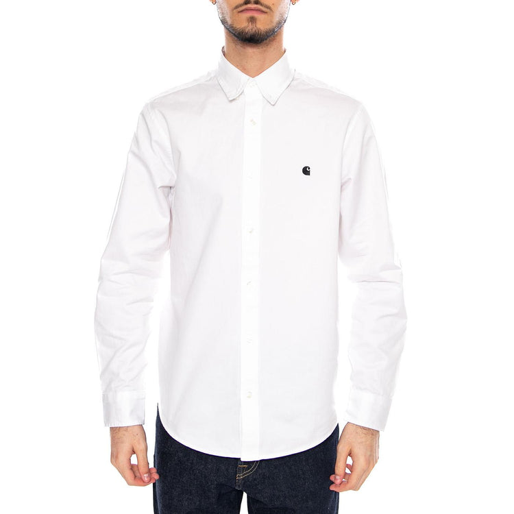 L/S Madison Shirt White / Black - Camicia Uomo Bianca I023339 00AXX CARHARTT WIP 