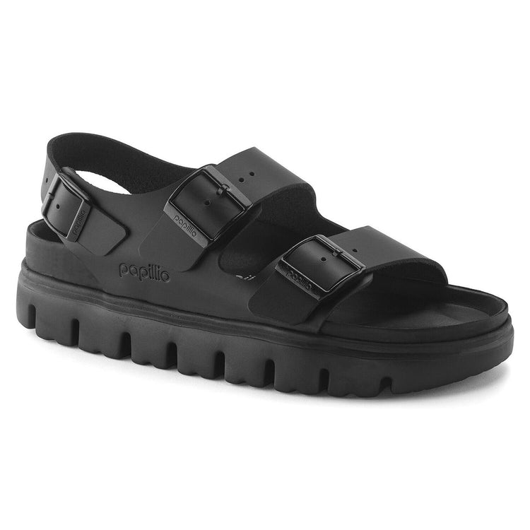 Milano Chunky Exquisite Black, Natural Leather Sandals - Sandali Donna Neri 1024608  BIRKENSTOCK 