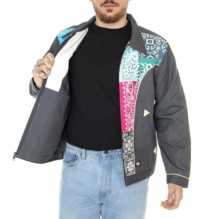 Joe Unlined Eisenhower Charcoal Grey - Giacca Estiva Uomo Grigia / Multicolore DK0A4YUQCH01  DICKIES 