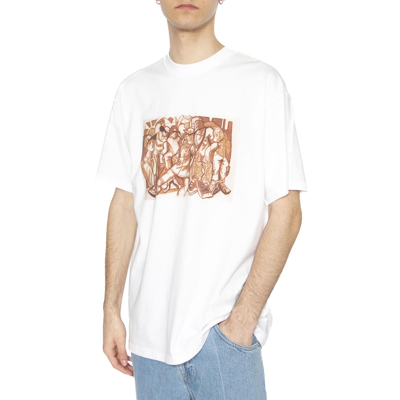 S/S Cai Arfon Bellis T-Shirt White - Maglietta Girocollo Uomo Bianca I034781.02XX  CARHARTT WIP 