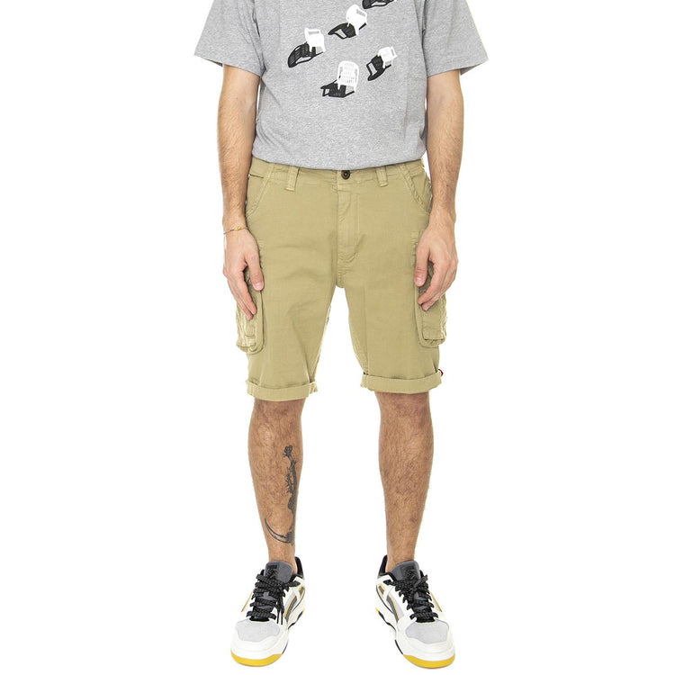 M' Crew Short Light Olive - Bermuda Uomo Verdi 176203-82  ALPHA INDUSTRIES 