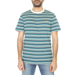 Zephir Multi Stripe SS Tee Blu - Maglietta Girocollo Uomo Blu / Multicolore F4KSD008-347  FARAH 