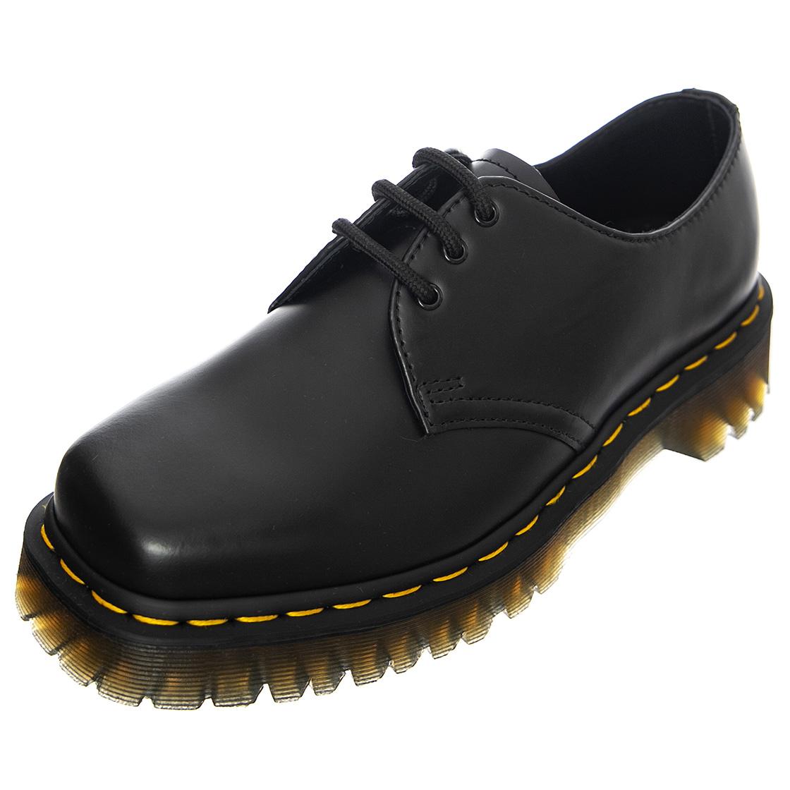 1461 Bex Squared Black Polished Smooth - Scarpe Stringate Profilo Basso Donna Nere 27875001  DR.MARTENS 