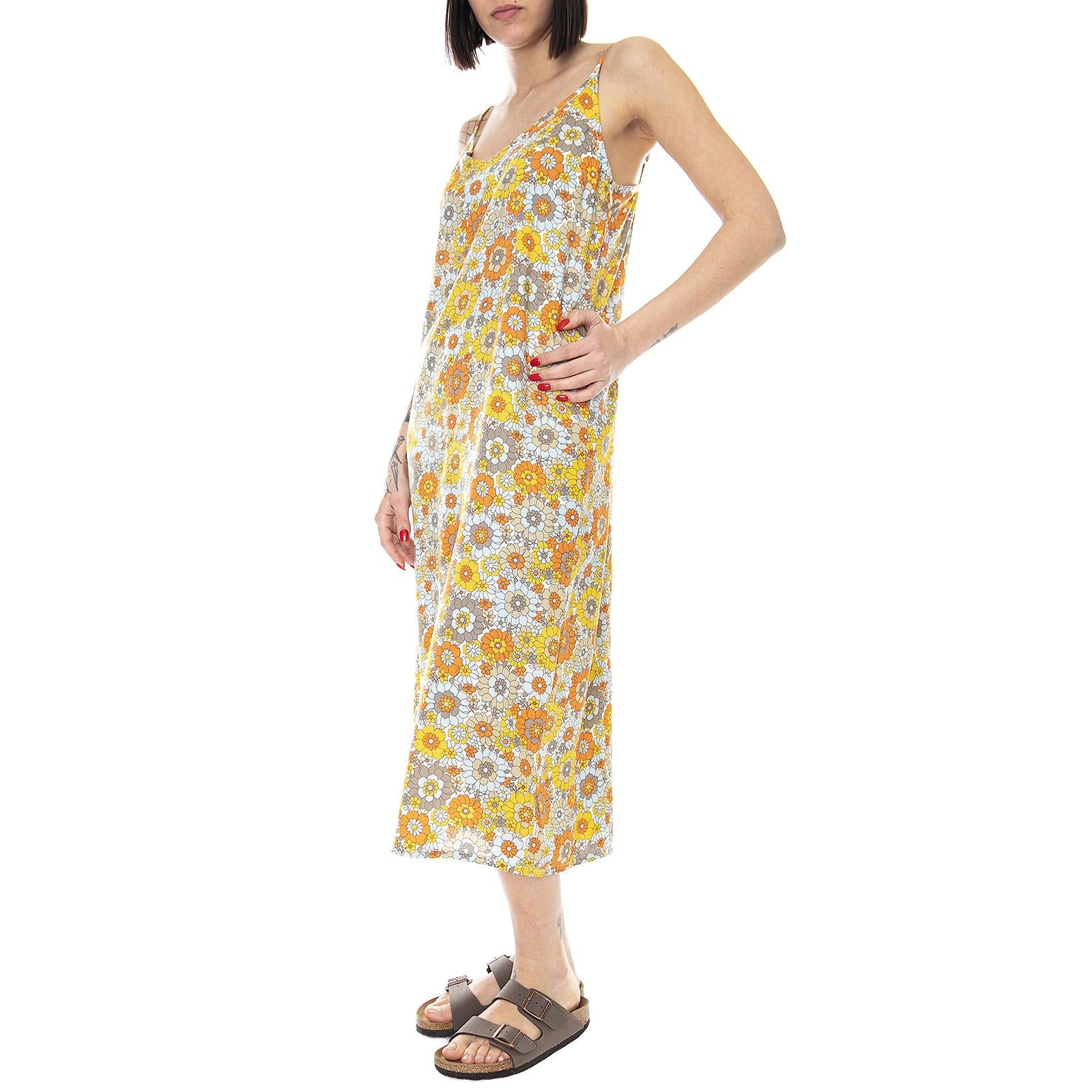 Womens Night Fever Midi Dress - Mod Floral - Abito Donna Multicolore 01232-MDFLR . BRIXTON 