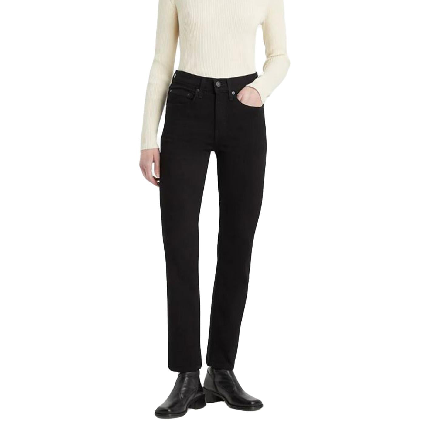 724 HIGH RISE STRAIGHT JEANS - Pantaloni Denim Jeans Donna Neri 188830321 . LEVIS 