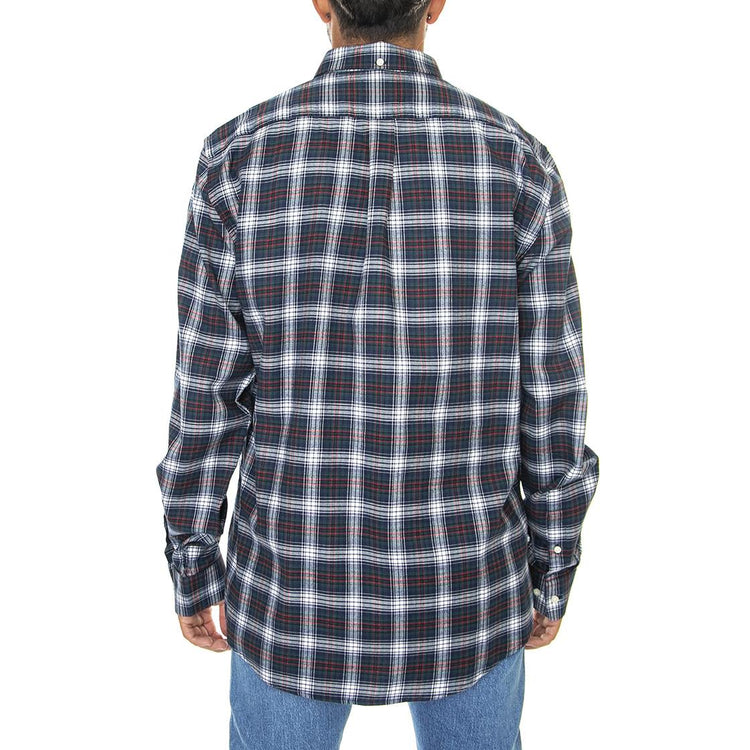 Portland Tailored Shirt Navy - Camicia Uomo Blu / Multicolore 222MMSH5241-NY91  BARBOUR 