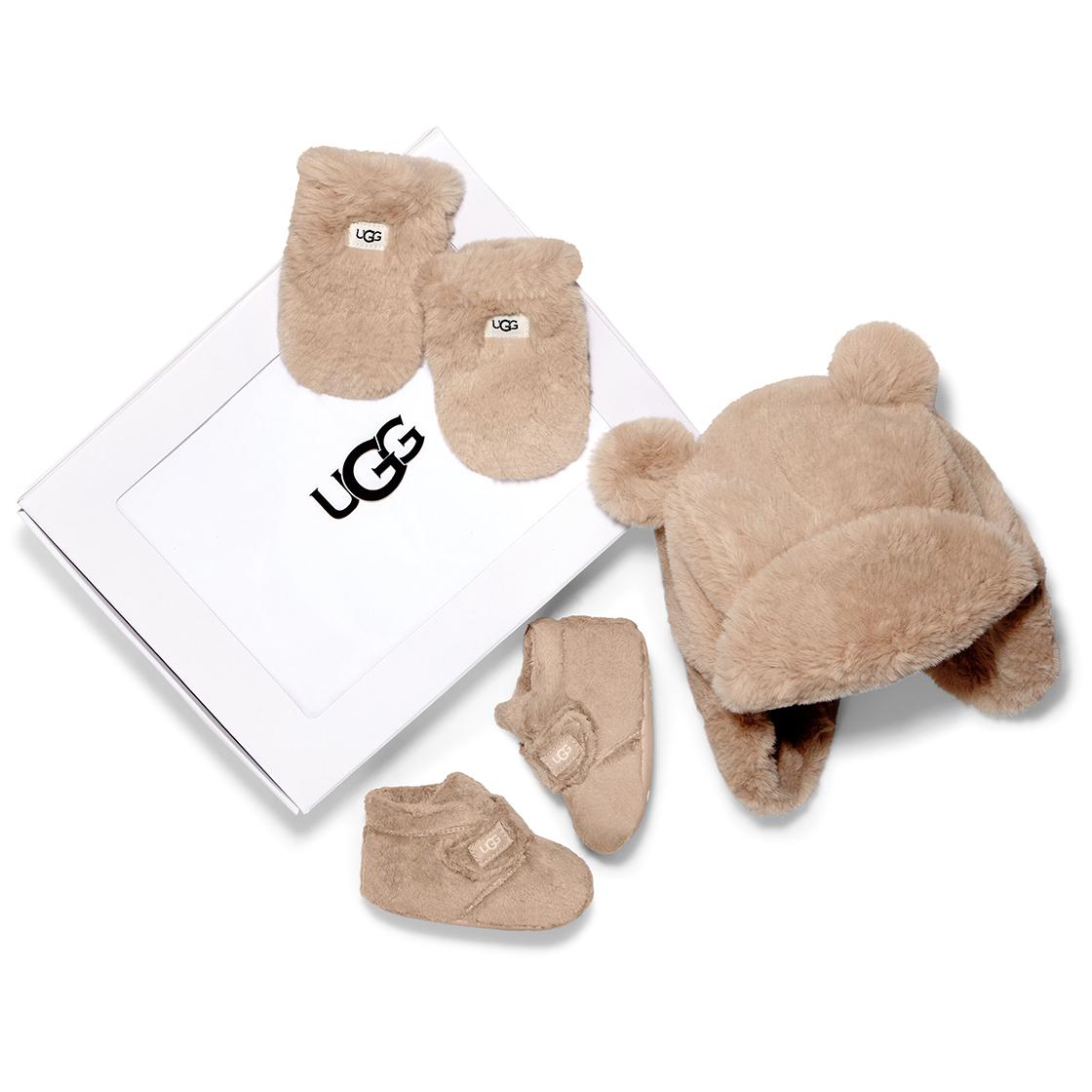 Bixbee and Hat MItten Set Blond I - Scarpette, Cappellino e Guantini Bambino / Bambina Marroni UGKBIXHMBND1130355I  UGG 