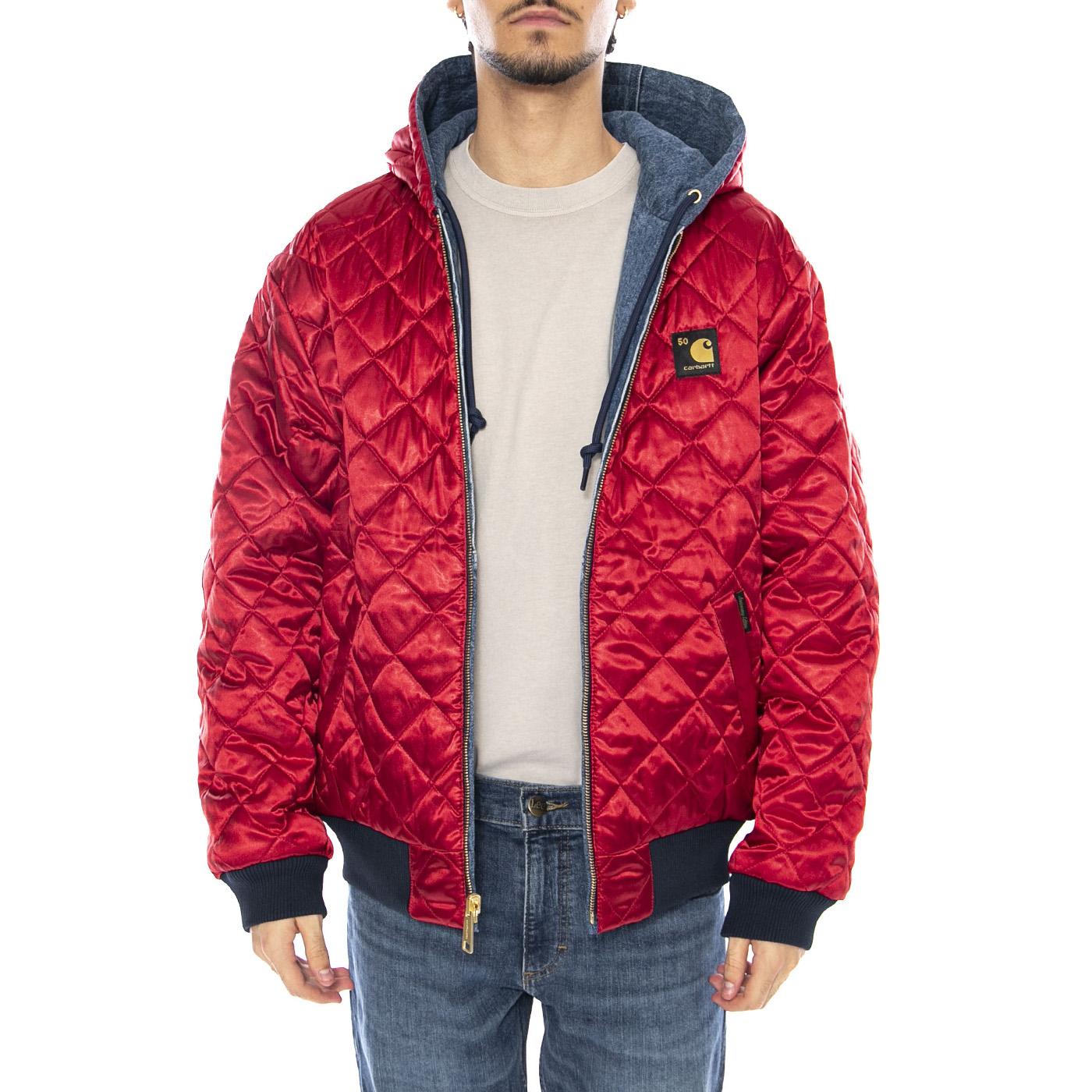 50 Years Anniversary OG Active Jacket Denim Blue / USA Red - Giacca Uomo Blu I035966.3FZ12 . CARHARTT WIP 