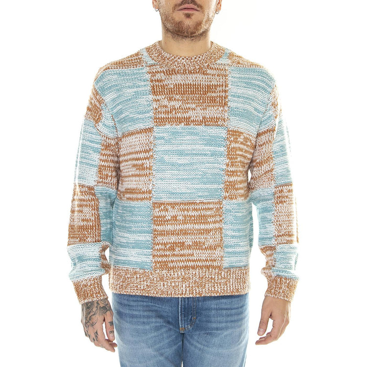 Dominic Sweater Catechu Wood Multi - Maglione Girocollo Uomo Multicolore 151000076-CTU  OBEY 