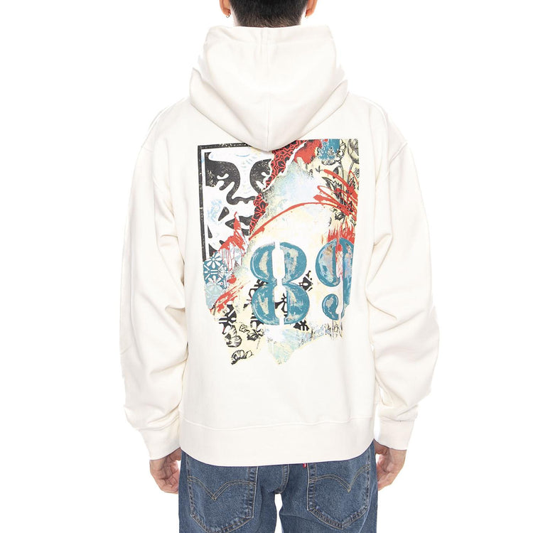 OBEY Quarter Icon Fleece -- Felpa con Cappuccio Uomo Beige / Moonstruck 112844239 UBL OBEY 