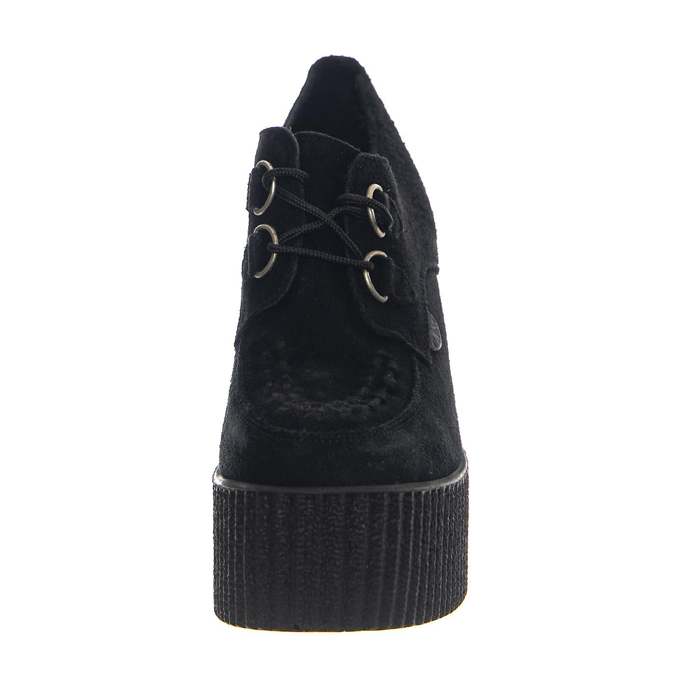 Wedge Wulfurn Black Suede - Scarpe Stringate Profilo Alto Donna Nere 11867  UNDERGROUND 