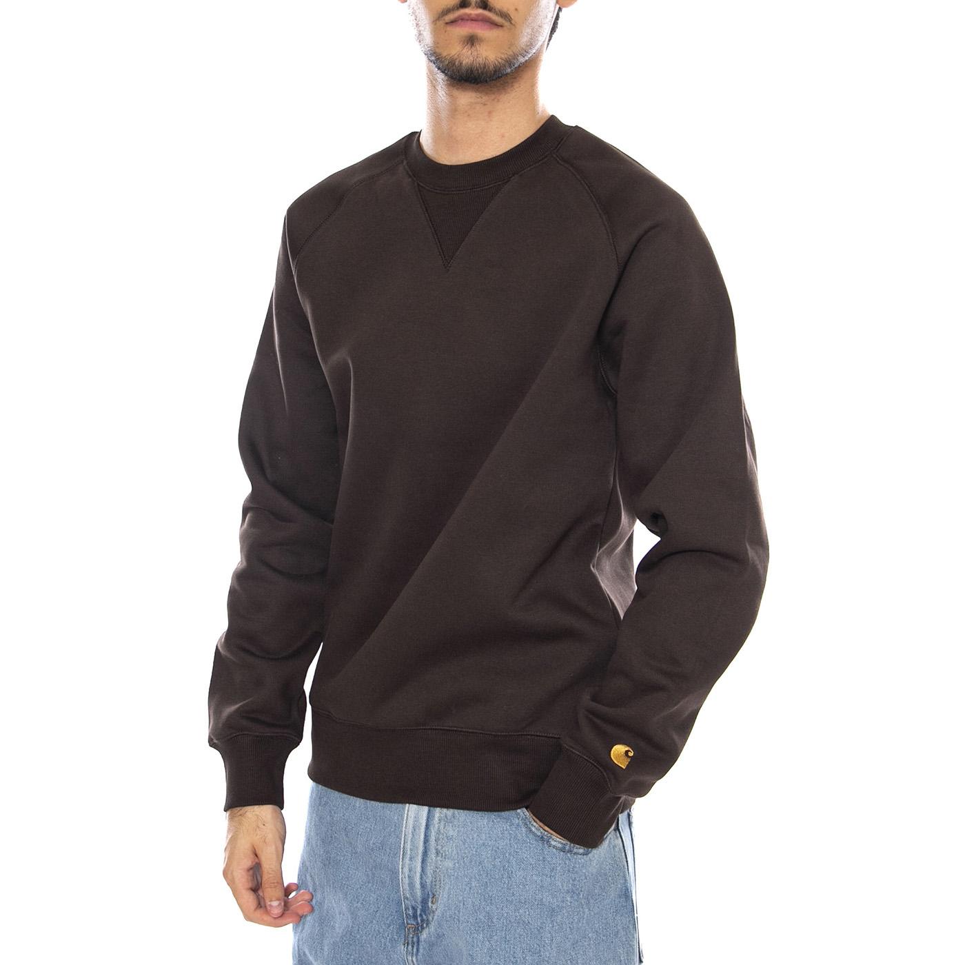 Chase Sweat Tobacco / Gold - Felpa Girocollo Uomo Marrone I033660.00WXX  CARHARTT WIP 