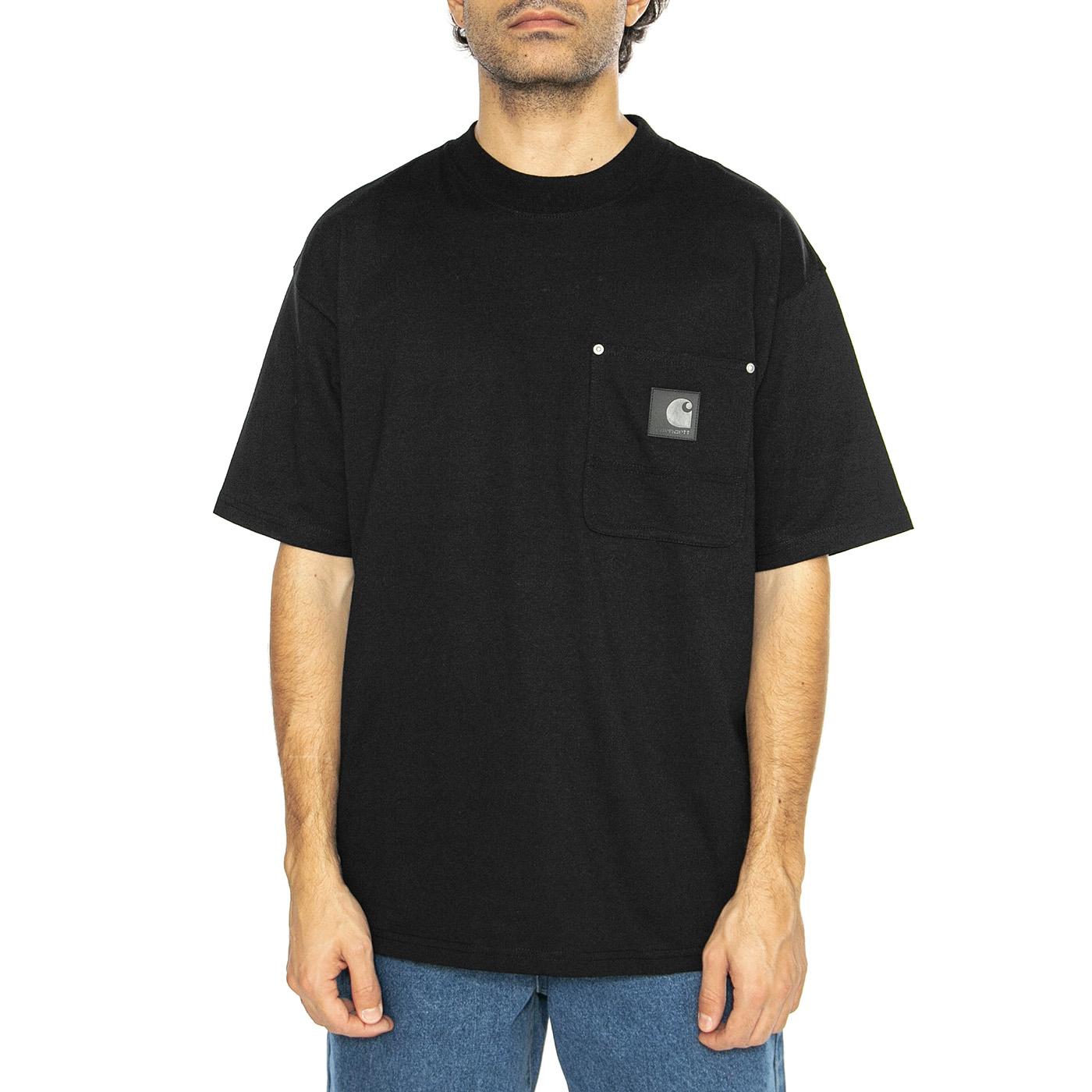 S/S Eldon Pocket T-Shirt Black - Maglietta Girocollo Uomo Nera I034365.89XX  CARHARTT WIP 
