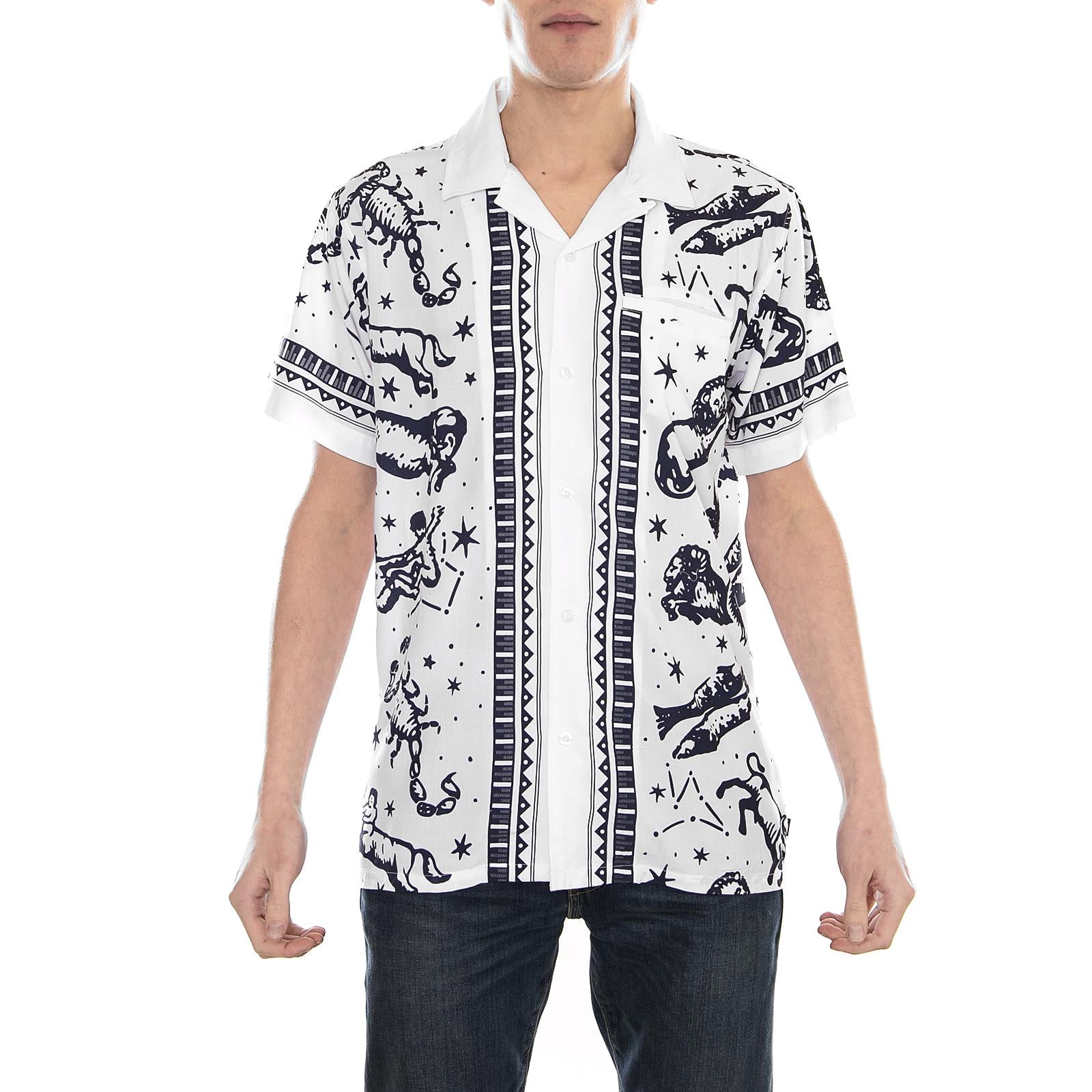 ZODIAC S/S SHIRT WHITE BU00031-WHITE  HUF 