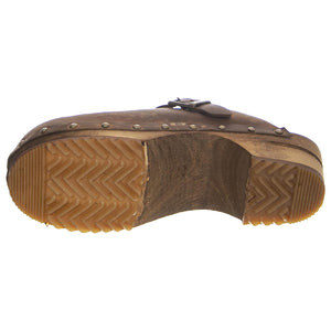 W' Wood-Kristel Open Antique Brown - Sandali in Pelle Donna Marroni 455205W-78  SANITA 