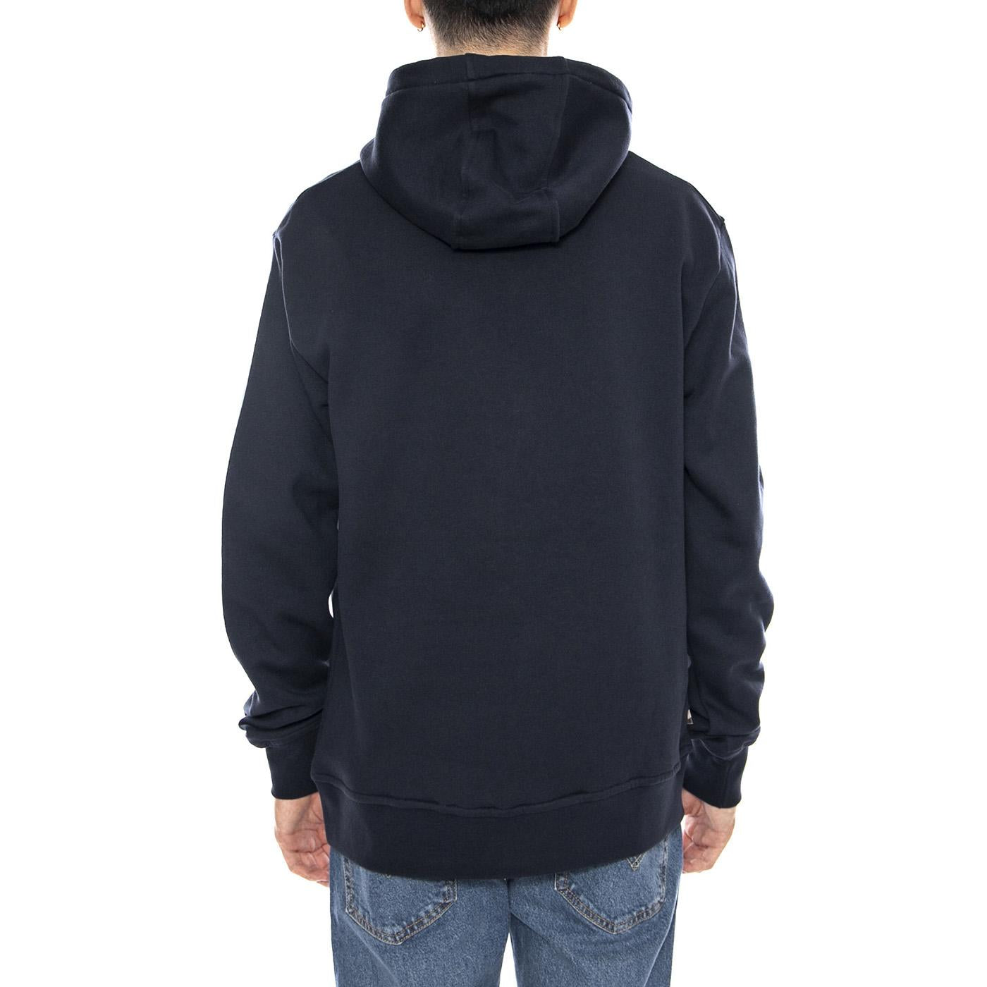 Small Logo Hoodie Fleece -- Felpa con Cappuccio Uomo Navy AW_ICON_SW002_11 . AQUASCUTUM 