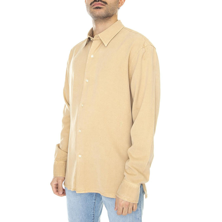 Ossian Khaki - Camicia Uomo Marrone 330837-134  ELVINE 
