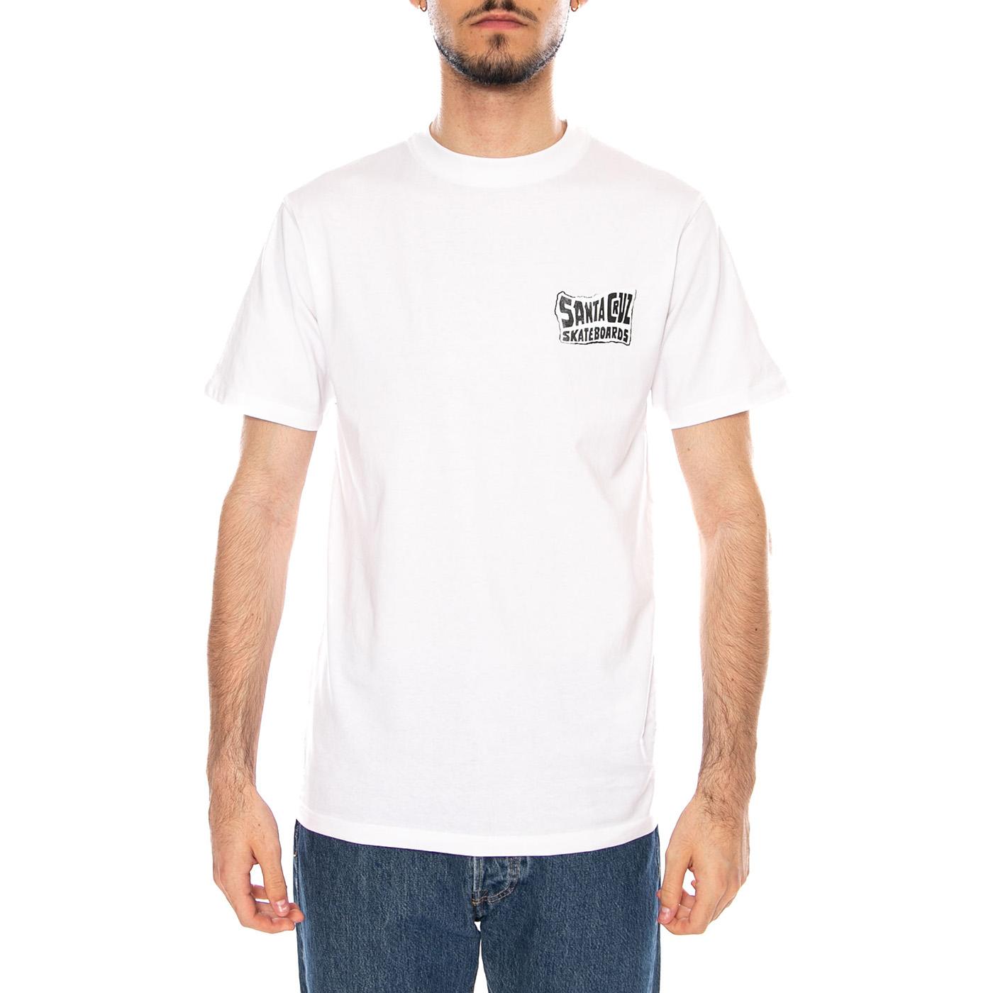 COLLAGE HAND T-SHIRT - Maglietta Girocollo Uomo Bianca SCA-TEE-13257 WHT SANTA CRUZ 