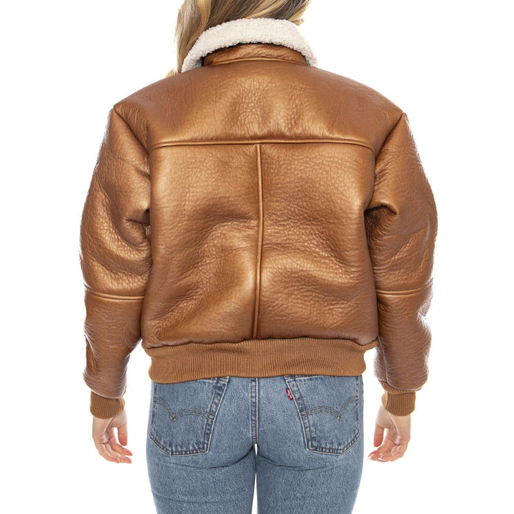 B-15 MOD -- Giacca Donna Cammello F258007 370 ALPHA INDUSTRIES 