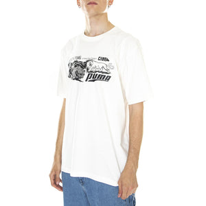 M' PUMA x STAPLE Graphic Tee Warm White - Maglietta Girocollo Uomo Bianca 539935-65  PUMA 