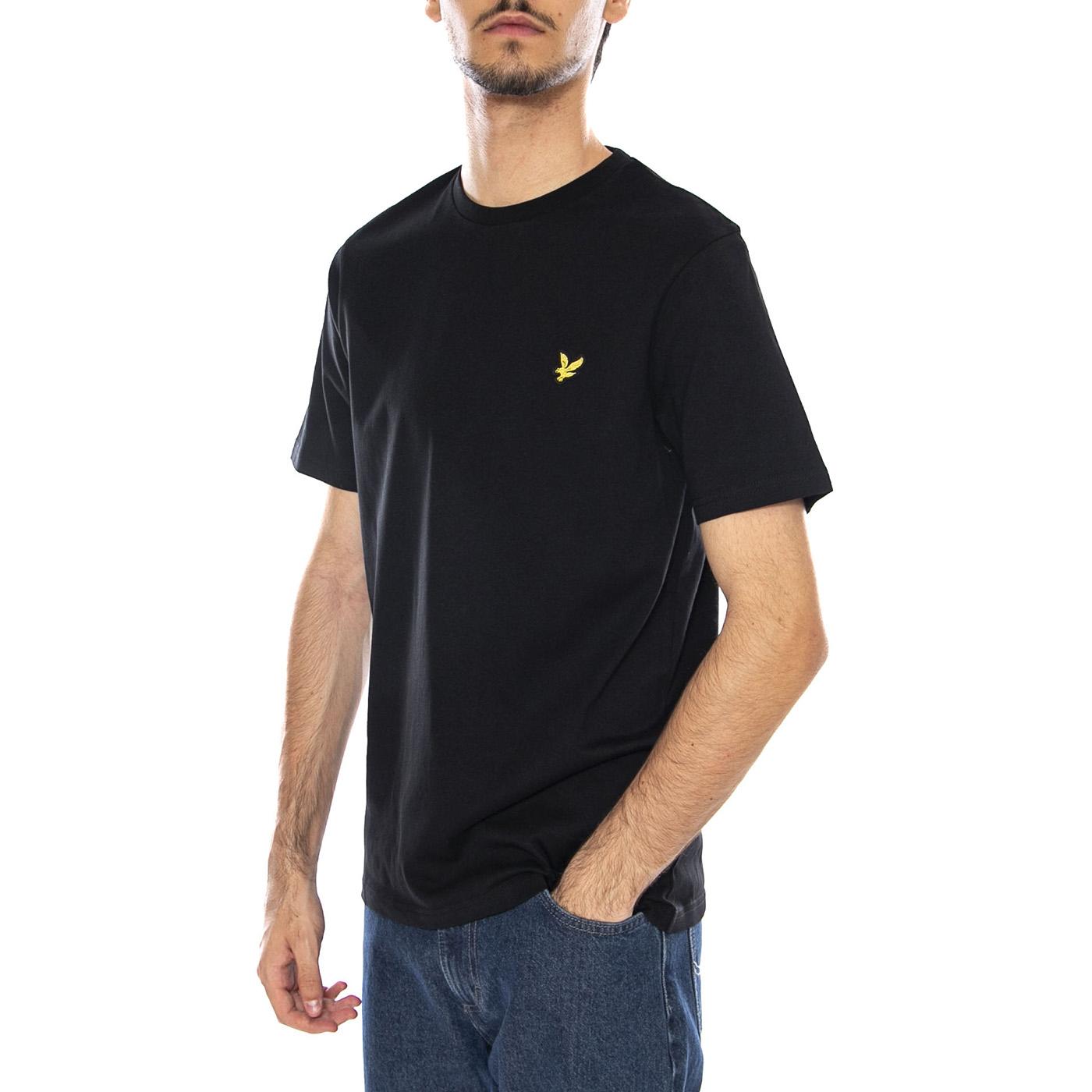 Mens Plain T-Shirt - Jet Black - Maglietta Girocollo Uomo Nera TS400VOG-Z865 . LYLE & SCOTT 