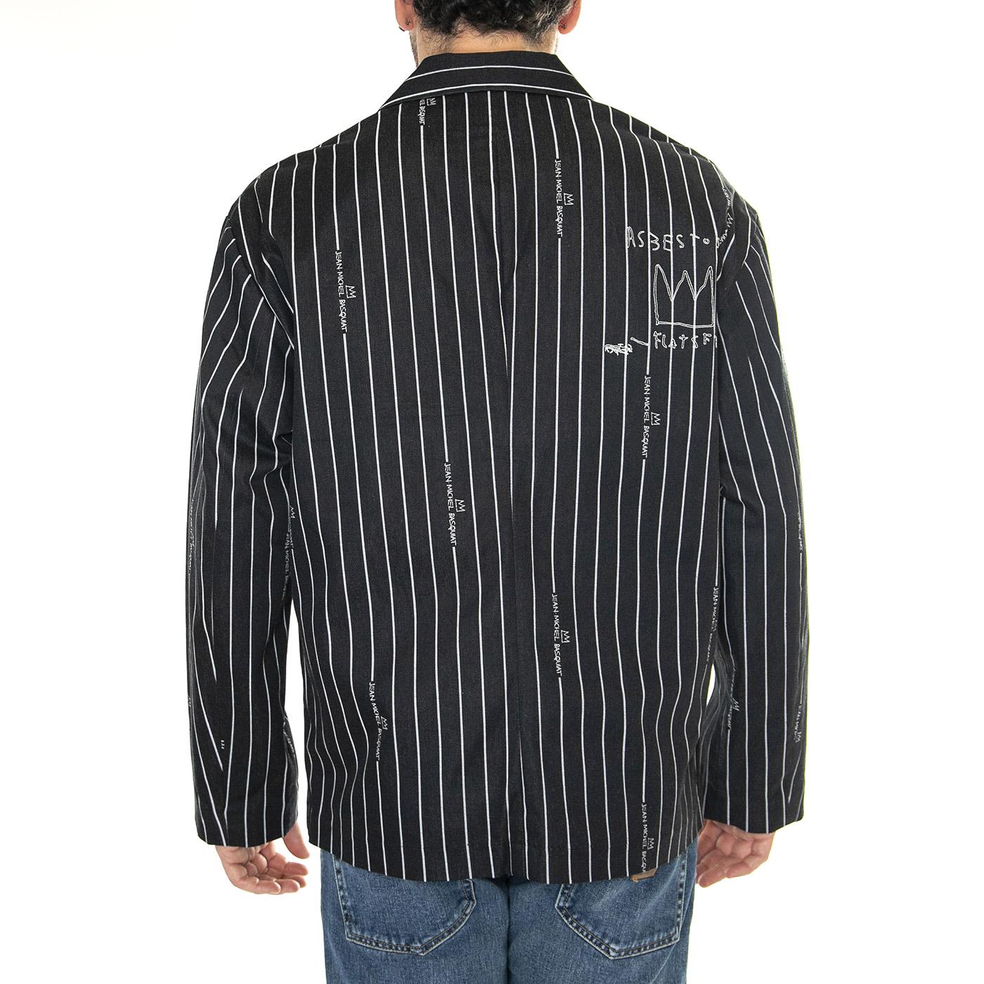 JMB Striped Blazer Black / Black - Giacca Uomo Nera 112359231  LEE 