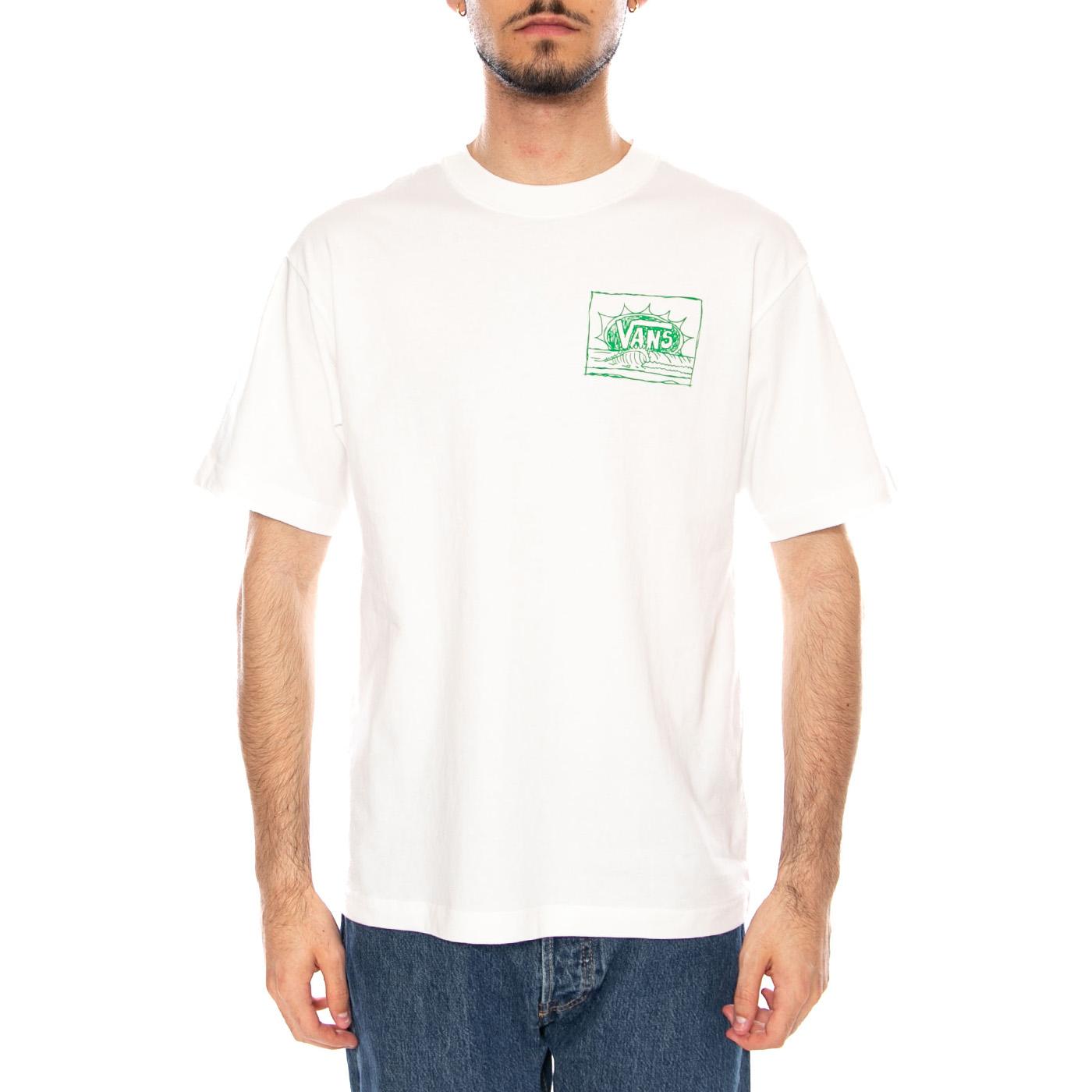 BRIGHT DAY SS TEE WHITE - Maglietta Girocollo Uomo Bianca VN000TRG WHT1 VANS 