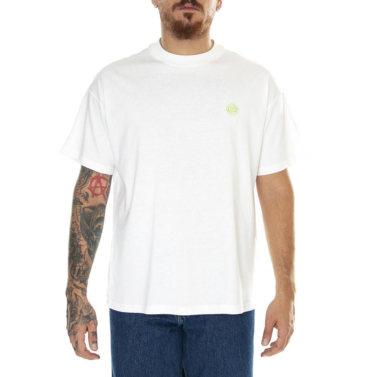 Logo Embroidery Tee White - Maglietta Girocollo Uomo Bianca Logo Embroidery Tee White  FUNKY 