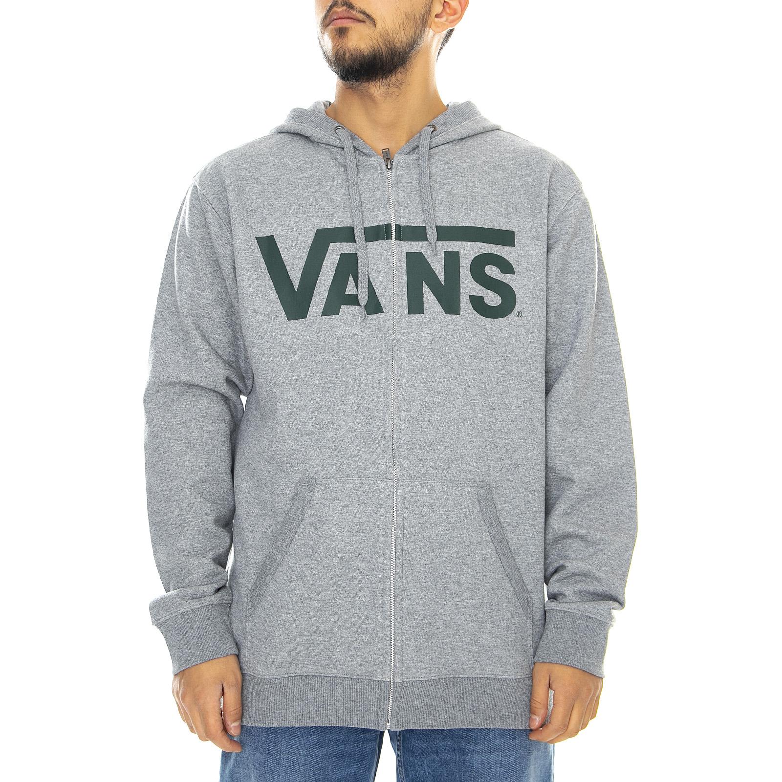 Mn Classic Zip - Concrete Heather - Felpa con Cappuccio e Zip Uomo Grigia VJ6KHKP  VANS 