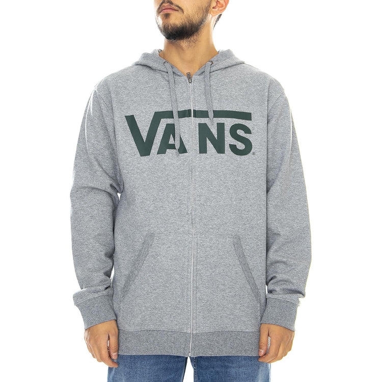 Mn Classic Zip - Concrete Heather - Felpa con Cappuccio e Zip Uomo Grigia VJ6KHKP  VANS 