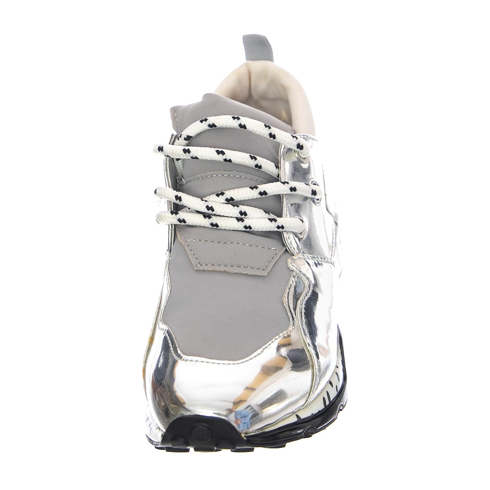 Womens Cliff Shoes - Silver - Scarpe Stringate Profilo Basso Donna Multicolore CLIF02S1-SILVER  STEVE MADDEN 