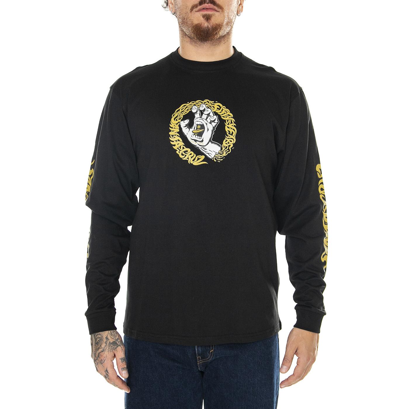  Screaming 50 Front L/S Black  SANTA CRUZ 
