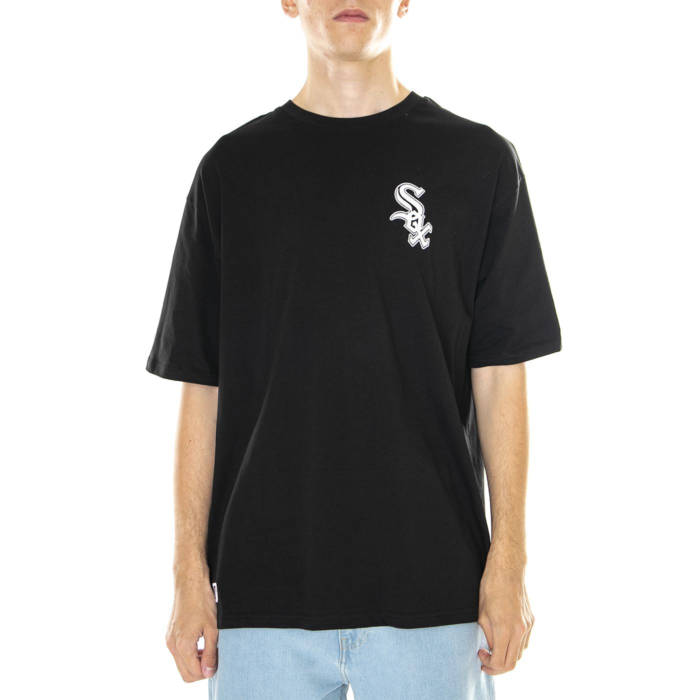 M' League Essential Tee Chicago White Sox Black / White - Maglietta Girocollo Uomo Nera 60357032  NEW ERA 