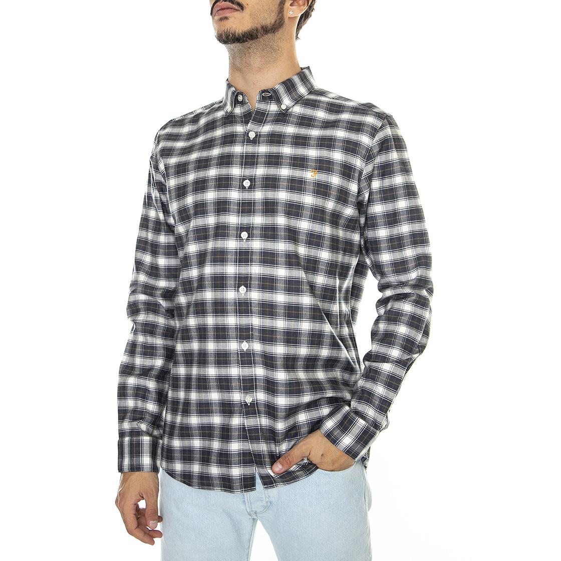 Fraser Check LS BD Cream - Camicia Uomo Multicolore F4WFC042-253  FARAH 