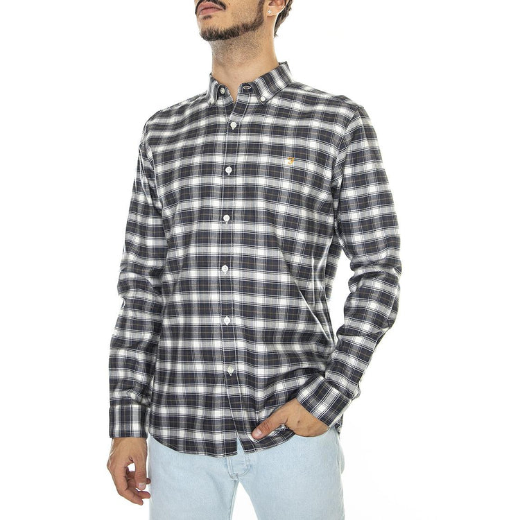 Fraser Check LS BD Cream - Camicia Uomo Multicolore F4WFC042-253  FARAH 