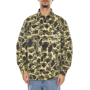 L/S Duck Shirt Camo Duck, Green - Camicia Uomo Multicolore I033769.2EQ06  CARHARTT WIP 