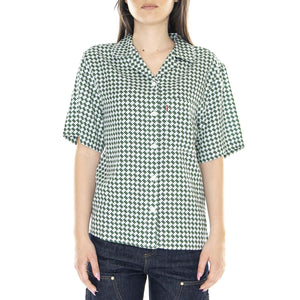 W' Alfie Shirt Houndstooth Geo Eden Print S/S Shirt - Camicia Maniche Corte Donna Multicolore A4576-0003  LEVIS 