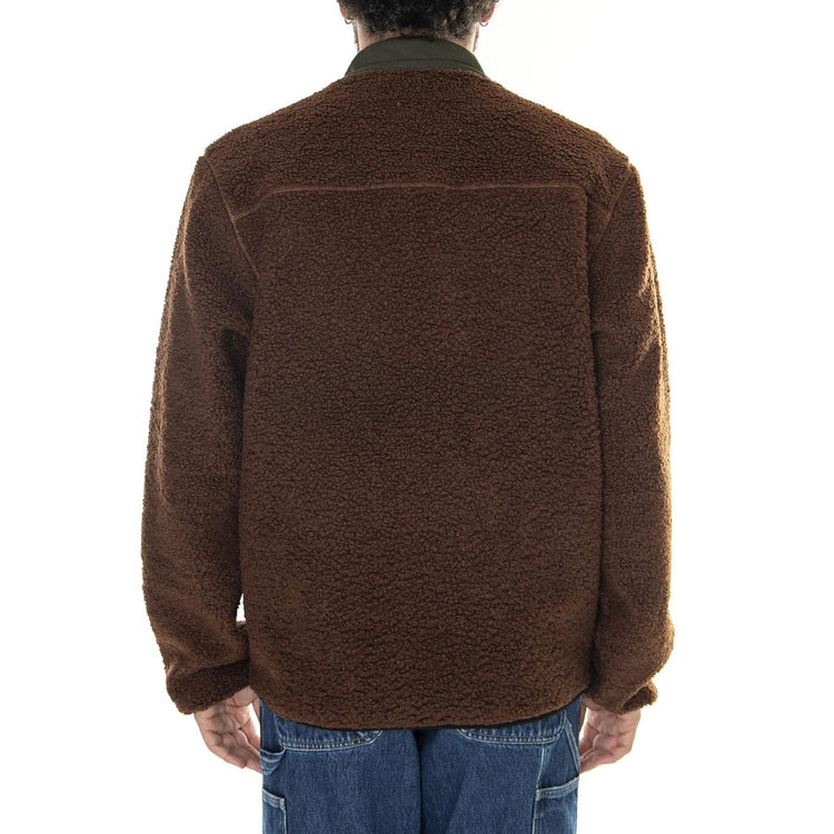 Full Zip Sherpa Brown - Giacca Uomo Marrone 6040068-13191  CAT 