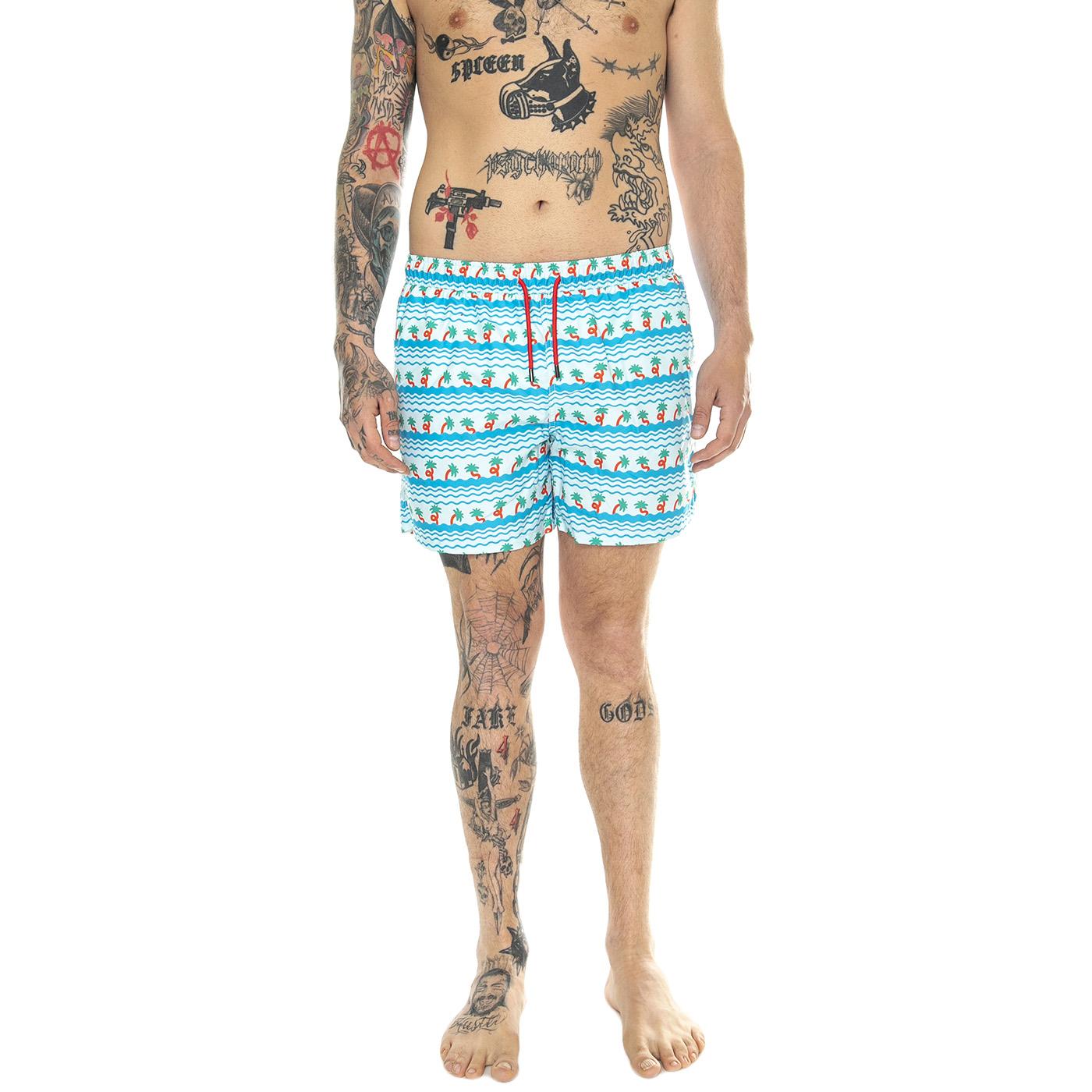 M' Palm Beach Swimshorts 6000 - Costume da Bagno Uomo Multicolore PBE116-6000  HAPPY SOCKS 