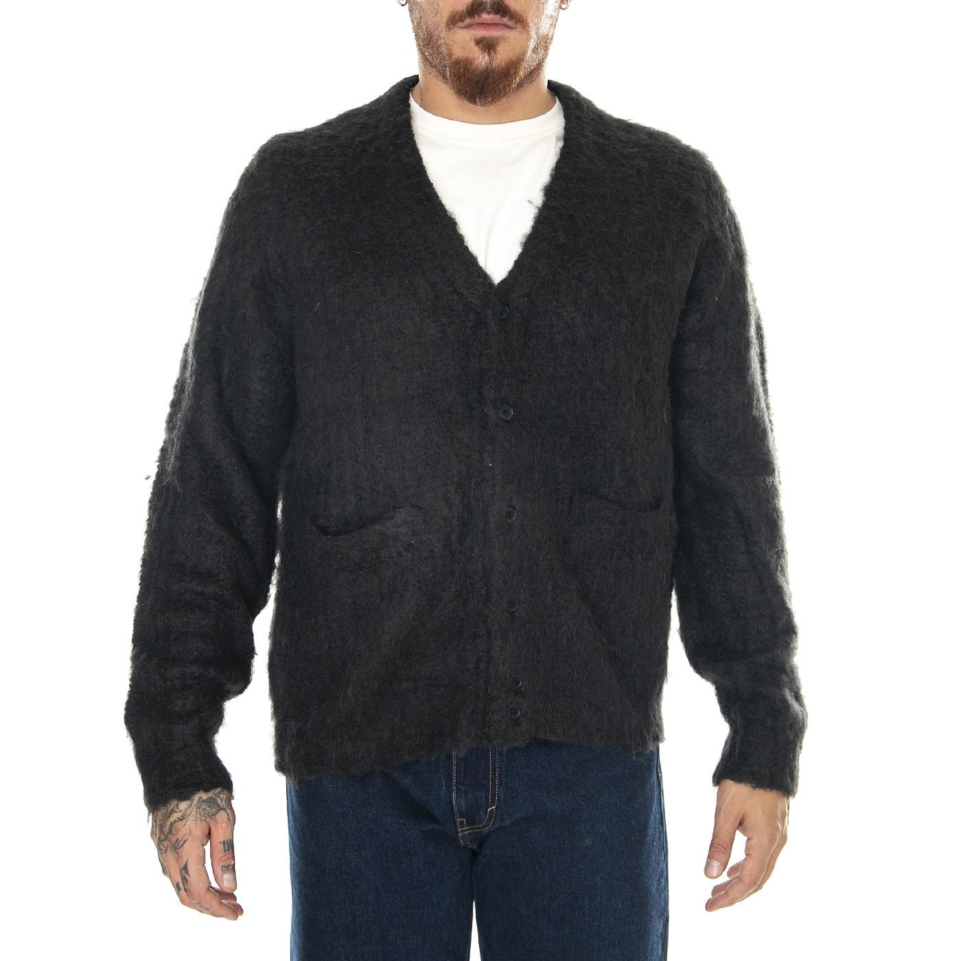 M' Patron Cardigan Black - Cardigan Uomo Nero 151010025-BLK  OBEY 