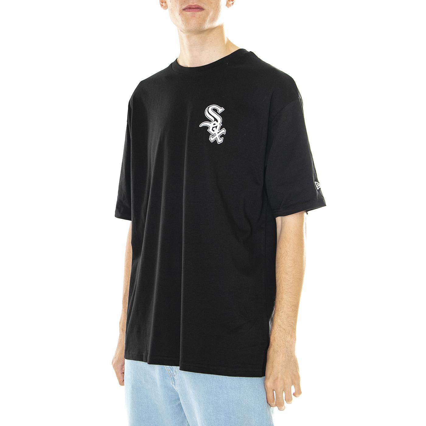 M' League Essential Tee Chicago White Sox Black / White - Maglietta Girocollo Uomo Nera 60357032  NEW ERA 