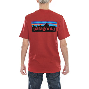 M s P-6 Logo Pocket Responsibili-Tee Static Red 39178-STTR  PATAGONIA 