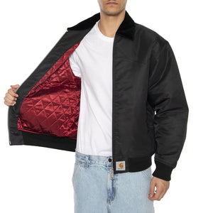 Santa Fe Alumni Jacket Black / Scarlet - Goacca Uomo Ner I035147.31YXX  CARHARTT WIP 